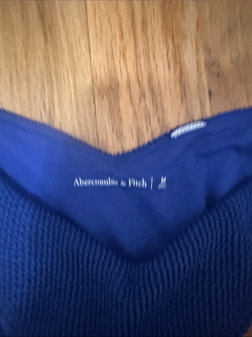 Abercrombie & Fitch Cobalt Blue Textured Triangle Bikini Set - Picture 2 of 2